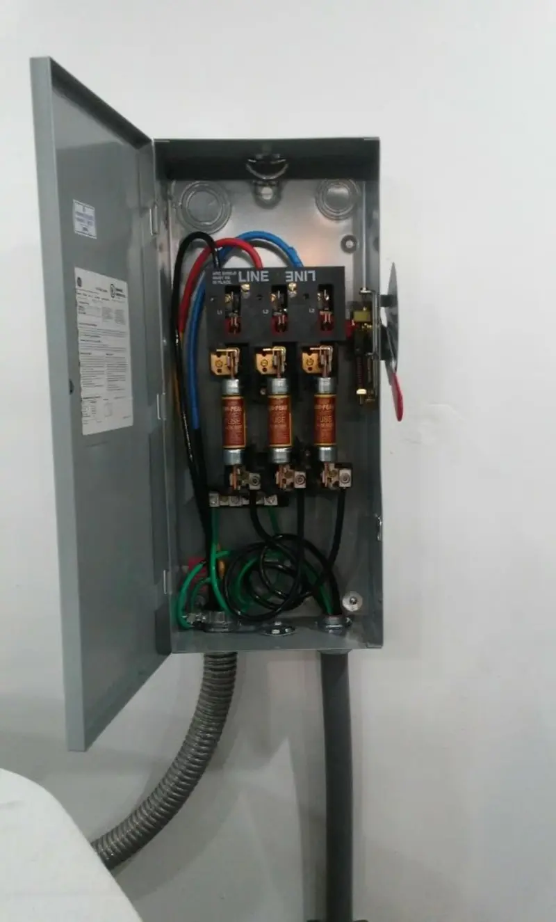 Three-phase disconnect switch installed for Electrical Wiring & Rewiring in Irvington
